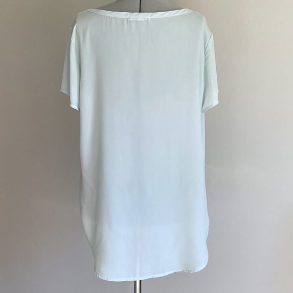 Pleione Mint Green Flowy Chiffon Tunic Women's Size Medium - Pre-Owned - Picture 3 of 5